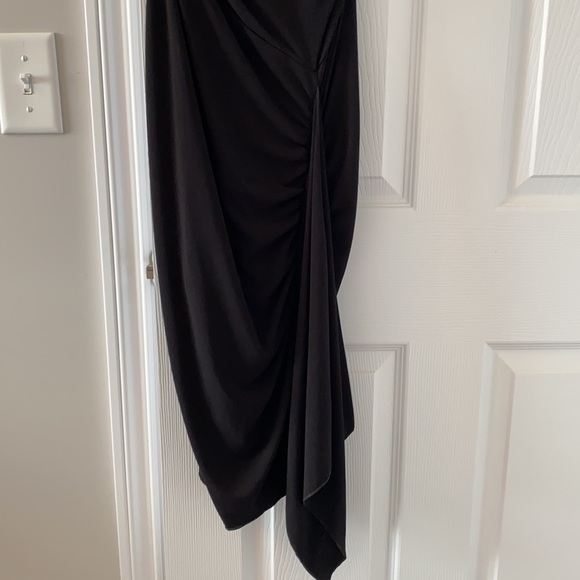 Le Chateau Slinky Black Dress, High Neck - Picture 3 of 7
